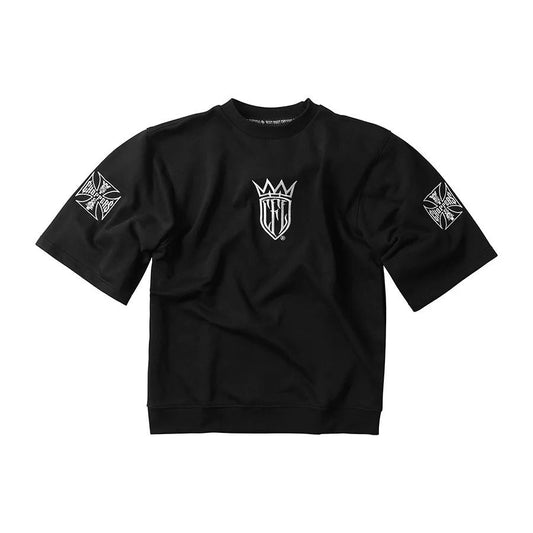 Felpa Maniche Corte WCC CFL CHOP SLEEVE CREWNECK - BLACK