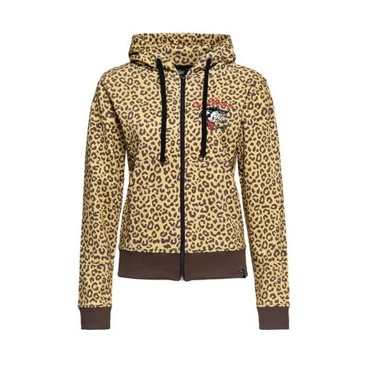 Felpa Donna QUEEN KEROSIN WESTE LEOPARD