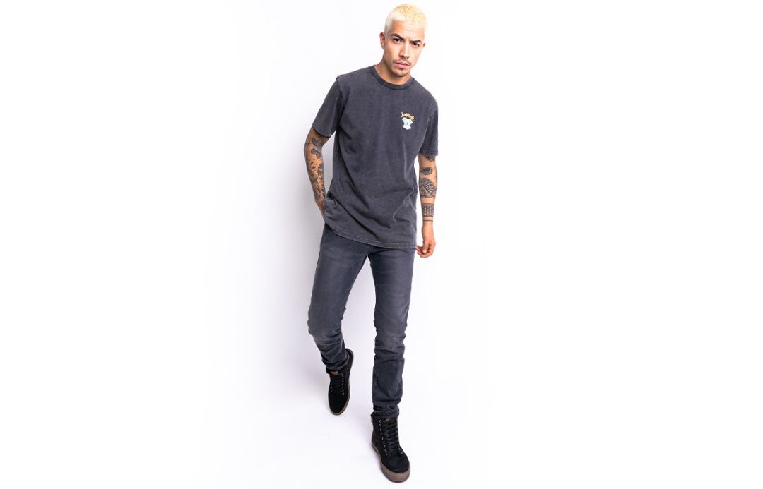 JOHN DOE T-shirt EAGLE FADE OUT BLACK