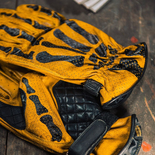 RUDE RIDERS Guanti BONES YELLOW