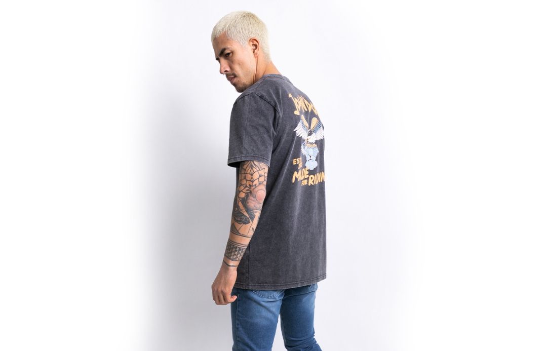 JOHN DOE T-shirt EAGLE FADE OUT BLACK
