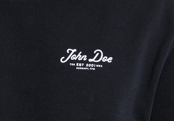 JOHN DOE Sweatshirt LETTERING Black