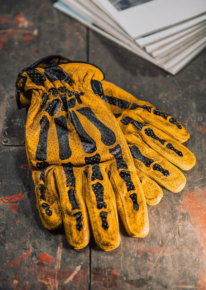 RUDE RIDERS Guanti BONES YELLOW