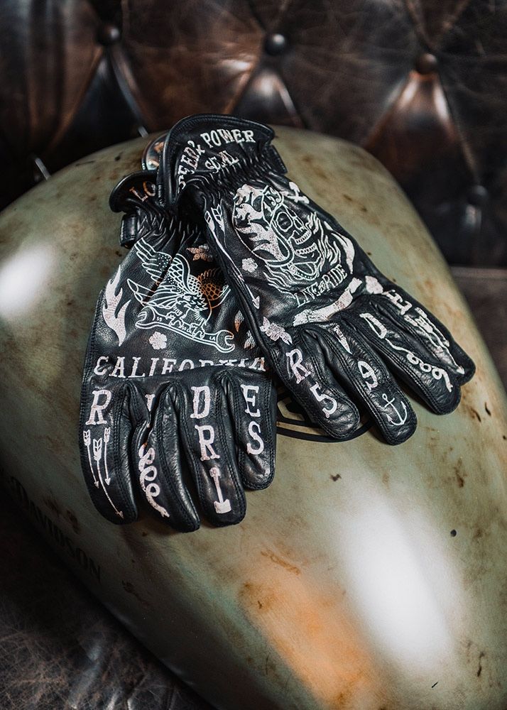 RUDE RIDERS Guanti TATTOO BLACK