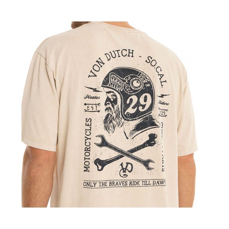 VON DUTCH T-shirt BRAVE Beige