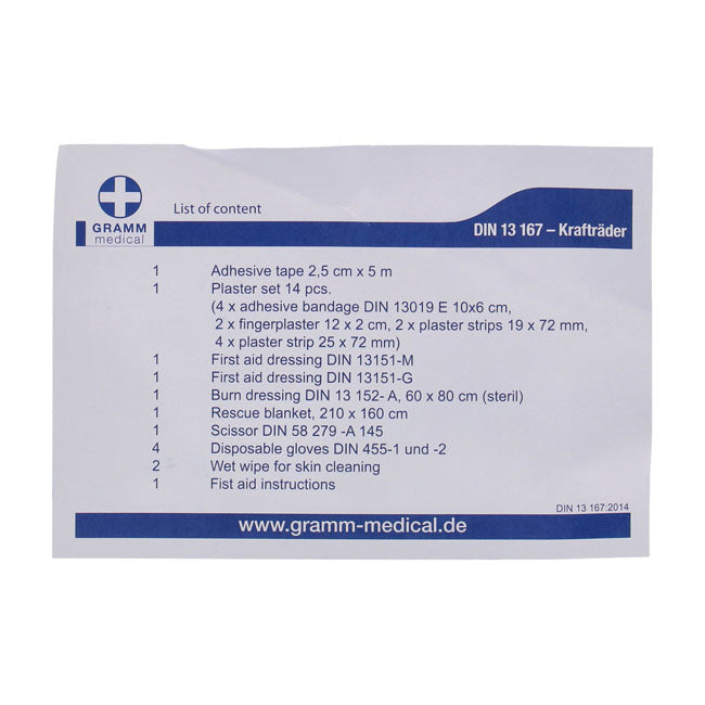 Kit di pronto soccorso per moto