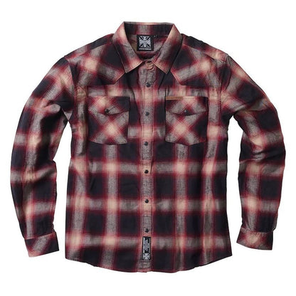 Camicia WCC Outlaw in flanella - rosso/grigio