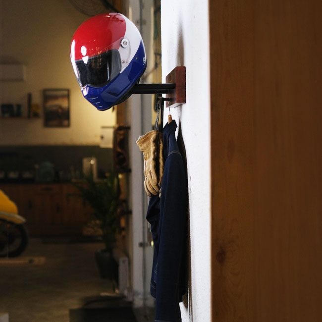 TRIP MACHINE Motorcycle Helmet Wall Mount (double)