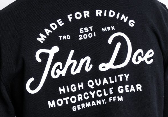 JOHN DOE Sweatshirt LETTERING Black