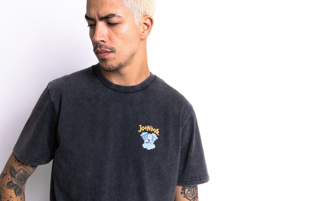 JOHN DOE T-shirt EAGLE FADE OUT BLACK