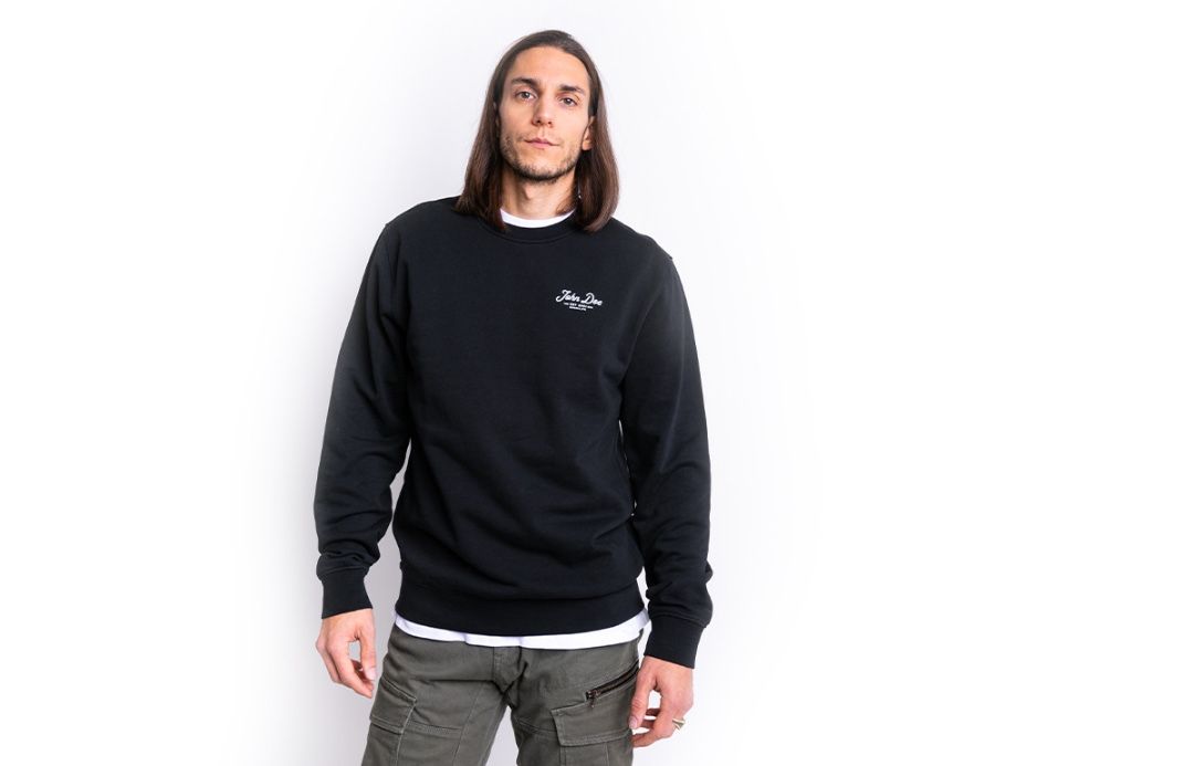 JOHN DOE Sweatshirt LETTERING Black