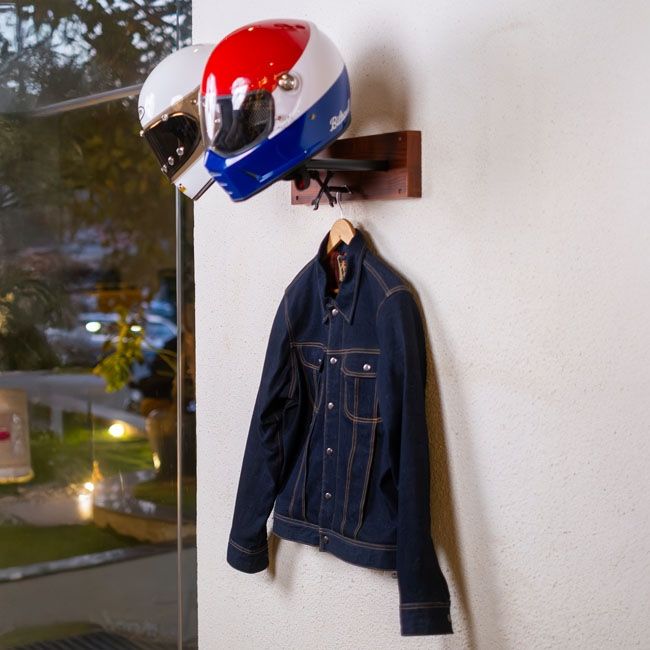 TRIP MACHINE Motorcycle Helmet Wall Mount (double)