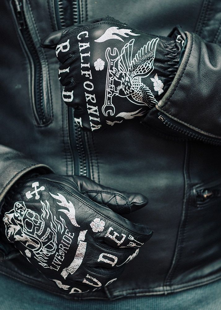 RUDE RIDERS Guanti TATTOO BLACK