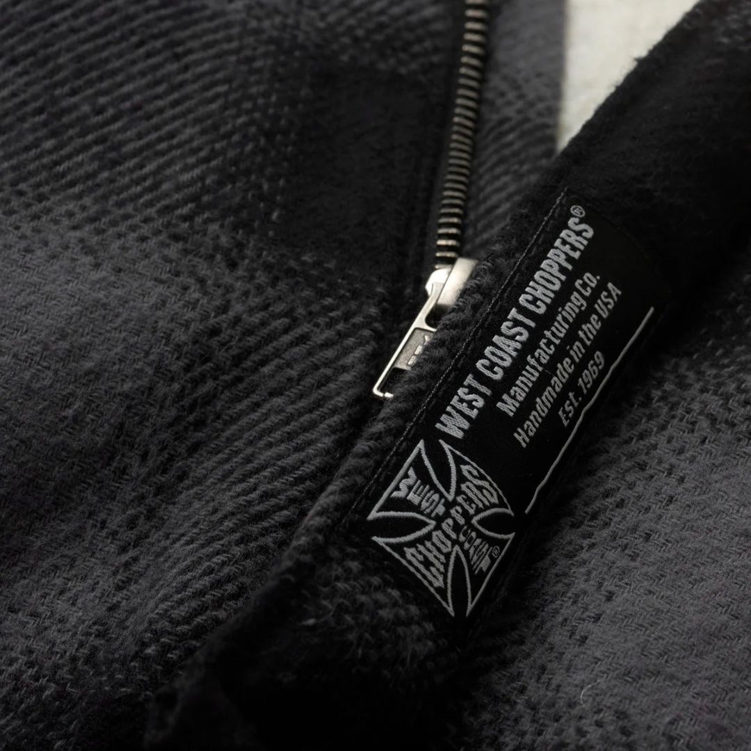 GIACCA CAMICIA WCC HELL BENT IN FLANELLA - CARBONE/NERO