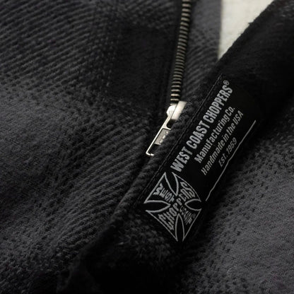 GIACCA CAMICIA WCC HELL BENT IN FLANELLA - CARBONE/NERO