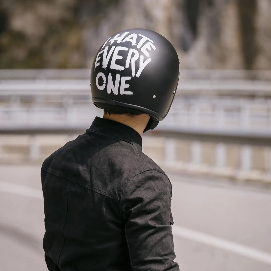 Casco DMD Jet Retro I HATE EVERYONE