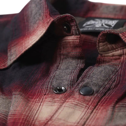 Camicia WCC Outlaw in flanella - rosso/grigio