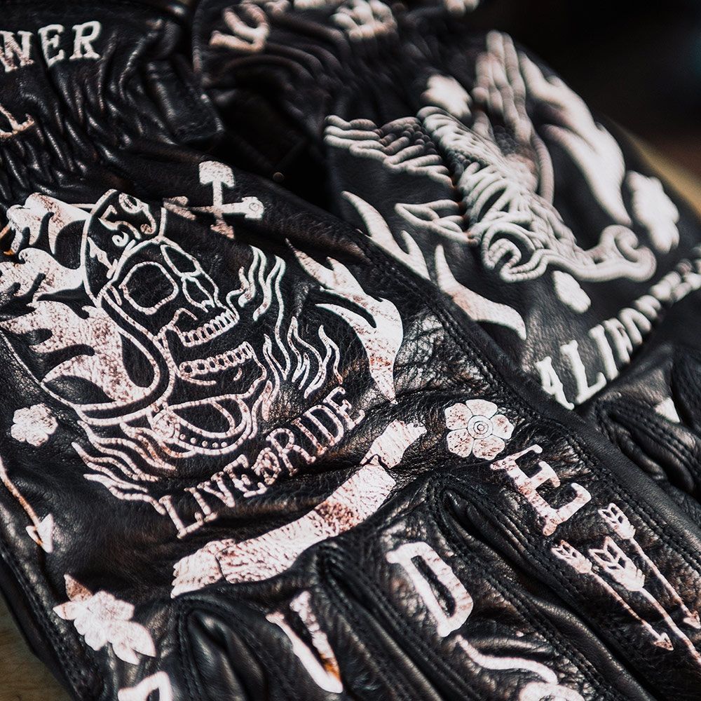 RUDE RIDERS Guanti TATTOO BLACK
