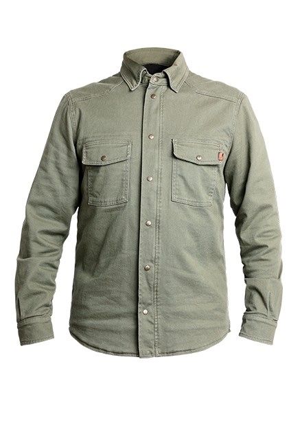 JOHN DOE Camicia Moto OLIVE