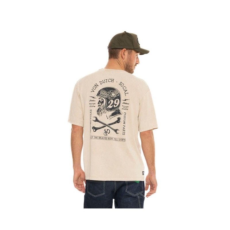 VON DUTCH T-shirt BRAVE Beige
