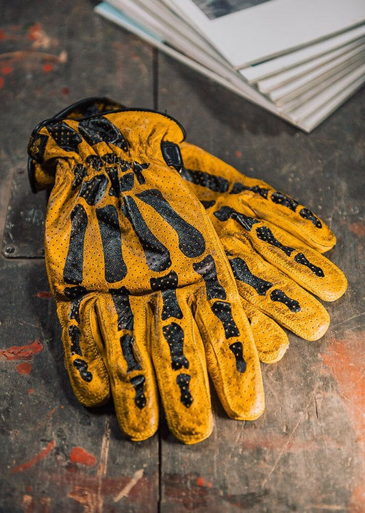 RUDE RIDERS Guanti BONES YELLOW