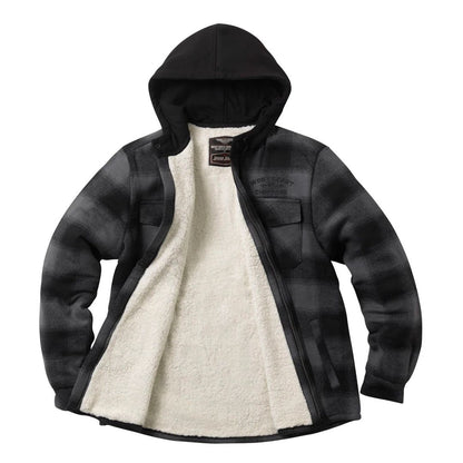 GIACCA CAMICIA WCC HELL BENT IN FLANELLA - CARBONE/NERO