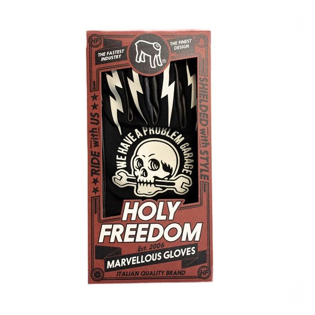 Guanto Moto HOLY FREEDOM TOOLS NERO/BIANCO