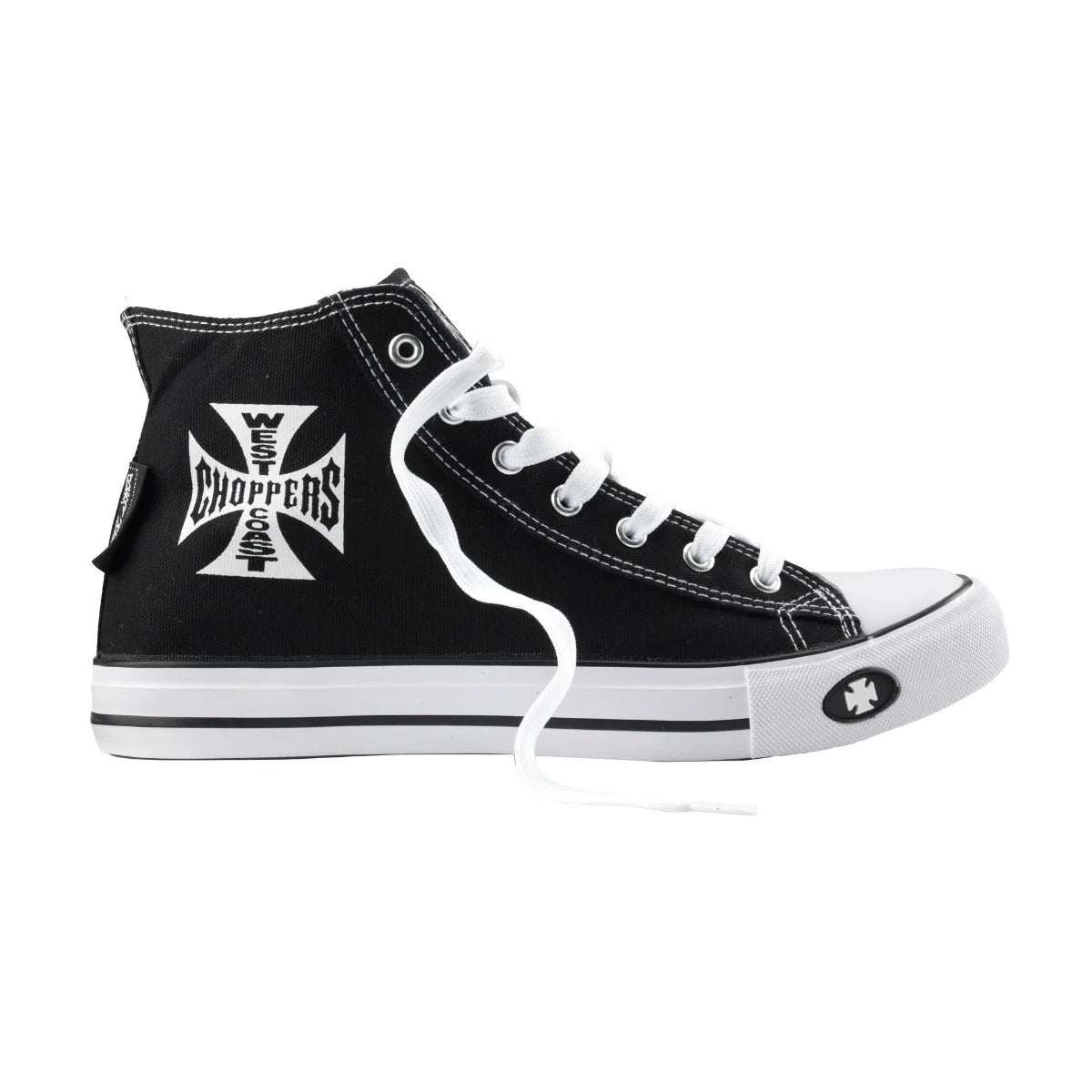 West Coast Choppers Warrior Hi-Tops – Scarpe in tela nera